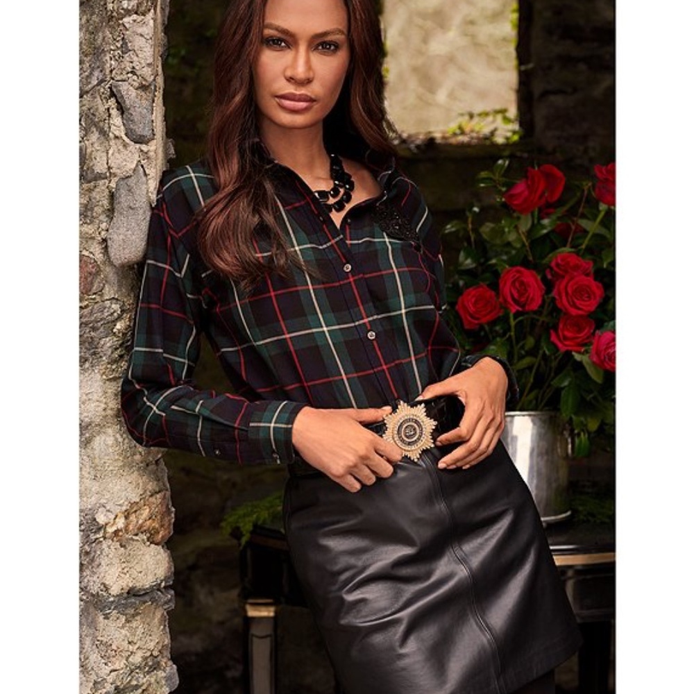 Ralph Lauren Bullion Patch Plaid Shirt, NWT